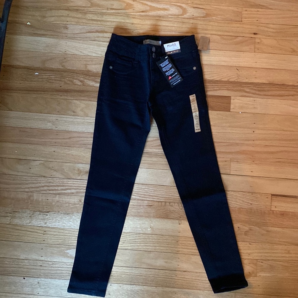 Mudd Mid-Rise Jean Legging, size 10 with adjustable waist.